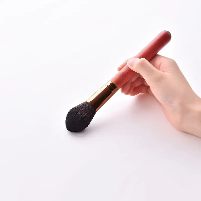 Set de 12 brochas de maquillaje con brocha para polvos y brochas de madera